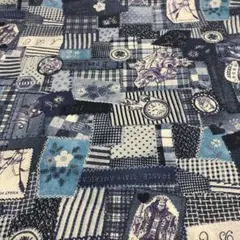 YUWA岡本洋子オリジナル布　ブルー　お得品
