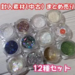 【中古品】封入素材 レジン封入 ジェルネイル 12種類 まとめ売り