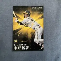 プロ野球チップス　中野拓夢サイン入りカード