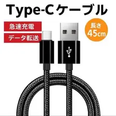 タイプC Type-C シンプル ケーブル 充電器 絡まない 黒 td