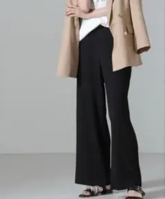【美品】ナノユニバース　ワイドパンツ　黒