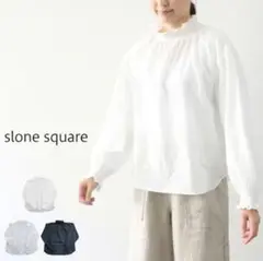 【新品】slonesquaerスロンスクエア シャーリングブラウス オフホワイト