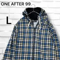 ONEAFTER99 パーカー　チャック　フード収納タイプ 生地しっかり