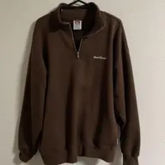 BEN DAVIS ブラウン ハーフジップ スウェット X-LARGE
