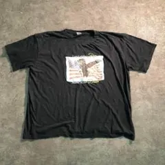 【ヴィンテージ】グラフィックTシャツ 黒 インポート 古着used TSM1