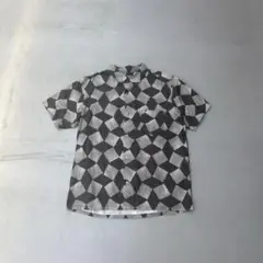 90s CABANE DE ZUCCA サッカーボール　総柄　半袖　シャツ