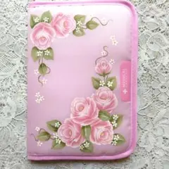 トールペイント作品　ピンクのお薬手帳