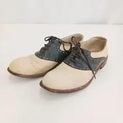 日本製 PADRONE パドローネ レザーシューズ 26cm ベージュ 緑
