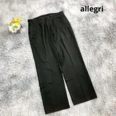 【アレグリ】ストレートパンツ チノパン (W85) 黒 シンプル カジュアル