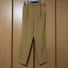 ブラウン スラックス ゴムウエスト
