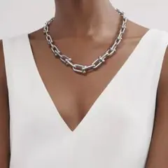 超美品☆Tiffany ハードウェア グラジュエイテッドリンク ネックレス