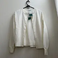 新品タグ付き　アフタヌーンティーUVカットニットアンサンブルM オフホワイト