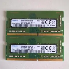 Samsung 8GB 1Rx8 PC4-2666V-SA1-11 2本セット