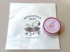 小樽限定♡WOODSTOCK NEST♡マスキングテープ スヌーピー　茶屋