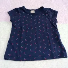 【未着用】petit main チェリー柄 Tシャツ 80cm