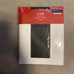 ドットストライプ柄 ブラックタイツ M~Lサイズ