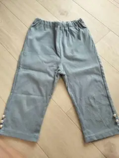 petit main パール付きクロップドパンツ 120