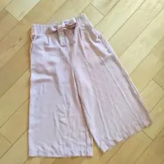 未使用　ズボン　150　春　秋　ピンク　薄手　Ank Ank　ワイド　パンツ