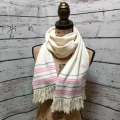 バーバリーブルーレーベル マフラー レディース 白 BURBERRY