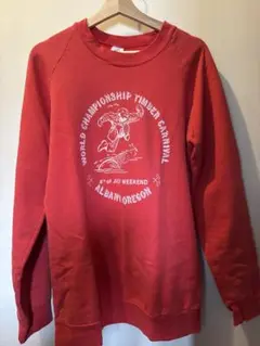 【古着】 アメリカ製 赤 スウェット