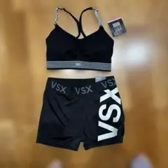 VSX スポーツブラとショートパンツセット ブラック ＸＳ