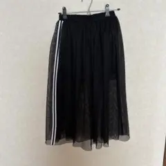 GU ジーユー 黒メッシュスカート付きショートパンツ 140cm