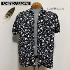 ユナイテッドアローズ　アロハ　かりゆし　羽根　羽　総柄　モノトーン　インパクト大