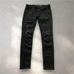 archive FUGA crushed black skinny jeans