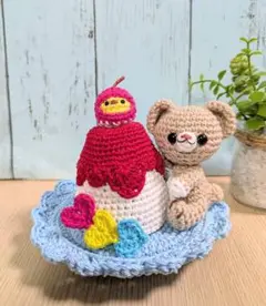 ひまわり大好きくまちゃん♡ あみぐるみ かわいいかぎ針編み 大好き! くまのあみぐるみ (アサヒ