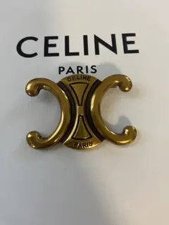 CELINE ゴールド ブローチ