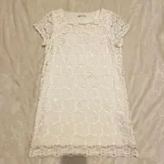 SIMPLICITE　シンプリシテェ　ワンピース　レース　クロシェ　白