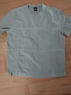 ZARA ミントグリーンコットン ポケットTシャツ　Lサイズ