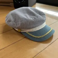 ストライプ　マリン　キャップ