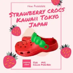 新品未使用いちごクロックス風サンダル24-25cm L