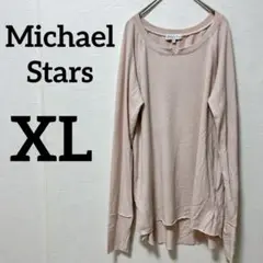 ✨️海外古着✨Michael Stars【XL】ピンク 長袖Tシャツ ロング丈