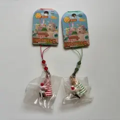 ウサビッチ　ストラップ 2個セット 赤と緑