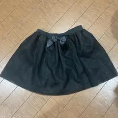 黒いリボン付きチュールスカート　120