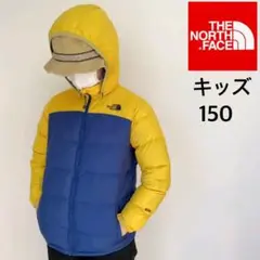 【カラフル◇】ノースフェイス ダウンジャケット ネイビ×黄 レディースS相当