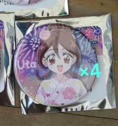 プリティストア限定　キミとアイドルプリキュア　咲良うた缶バッジ4個セット