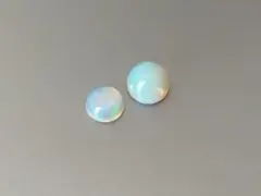 天然ホワイトオパール 2個セット 計1.55ct