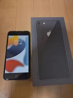 iPhone8 256GB 本体&箱　 SIM解除・初期化済み スペースグレイ