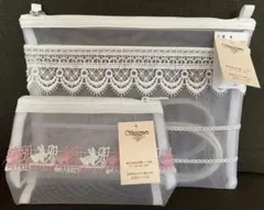 近沢レース メッシュサコッシュu0026干支うさぎポーチ セット売り