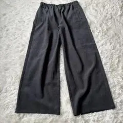 美品　ZARA　コーデュロイワイドパンツ　イージーパンツ　グレー◆6368
