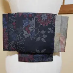 作り帯 ハンドメイド半幅帯 大島紬 カルタ結び