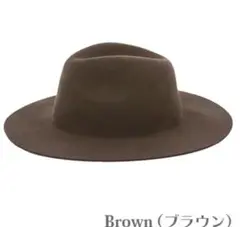 タグ付き　ハット　ブラウン