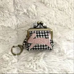 ミナペルホネン ランランラン × ちょうちょ ミニ　がま口ポーチ　ハンドメイド