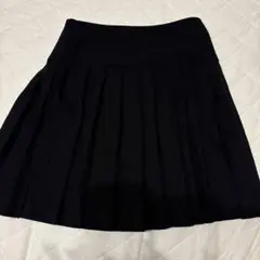 NOMAE ロー切替ミニプリーツスカパン ブラック