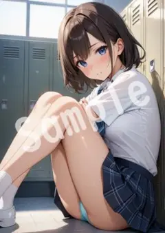 JK アニメ ファンアート A4 ポスター イラスト ★00128694