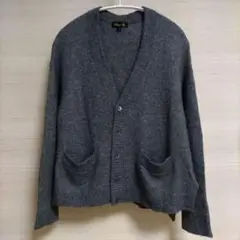 【Drawer】カシミヤ シルク混 ふわふわVネックニットカーディガン グレー