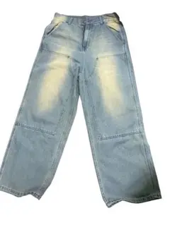 ウォッシュ加工デニムパンツ